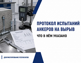 Протокол испытаний анкеров на вырыв: что должен содержать документ и почему это важно!